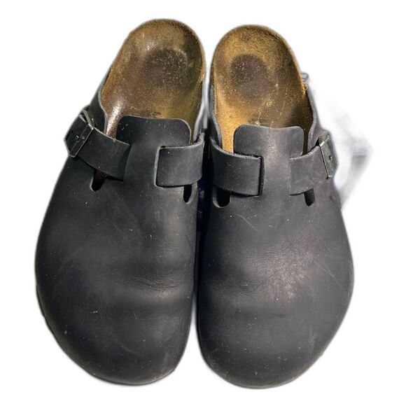 Birkenstock Men\'s Boston Oiled Leather Clogs Black SZ 11 (44)